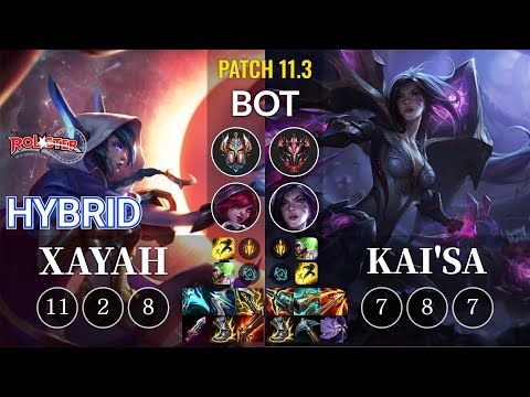 KT HyBriD Xayah vs Kai'Sa Bot - KR Patch 11.3
