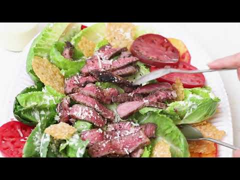 Steak Caesar Salad Made Using Sharp Induction Cooktop