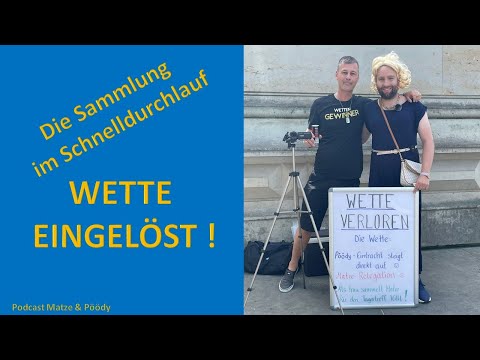 Wette eingelöst !! Matze hat vor den Schloss-Arkaden gesammelt.