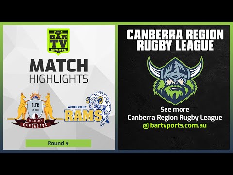 Queanbeyan Kangaroos v Woden Valley Rams - Round 4 Highlights | Canberra Region Rugby League 2022