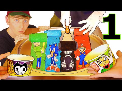 DO NOT EAT Ice Cream Rolls (PART 1) Flavors: Baldi, Bendy, Sonic, Mario Amazing Ice Cream