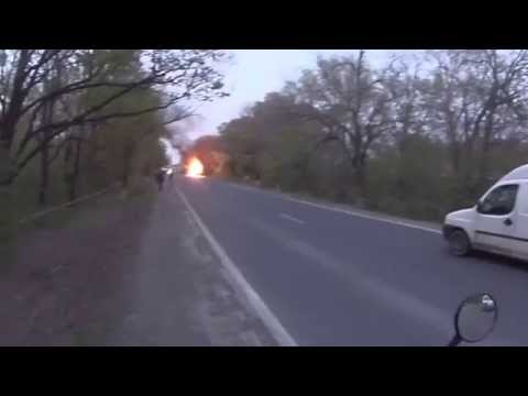 incendiu rutier la Stejaru-Braila