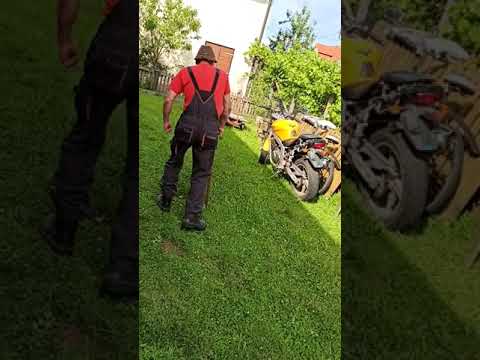 German angry Grandpa Motorcycle Großvater schimpft über mein neues Motorrad
