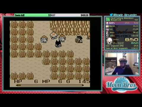 Final Fantasy Adventure Speedrun Warpless% in 2:02:18 (WR)