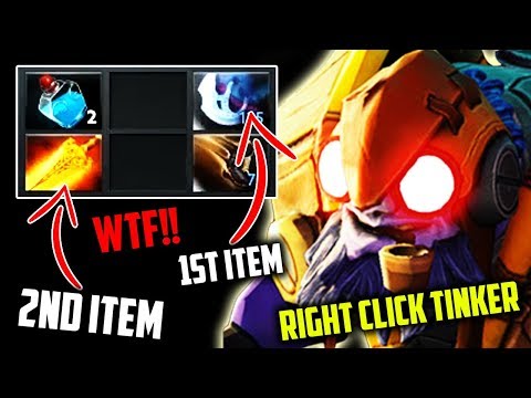 WTF !! First Item Manta And Radiance Tinker No Blink Dagger - Right Click Build Tinker By Bulldog