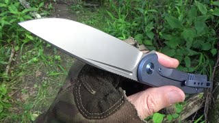 We Knife Beacon Ti Framelock Knife Review CPM - 20CV Gift Quality Pocket Knife Visits Woods ($200)