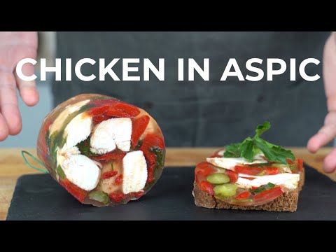 Chicken in aspic - easy, fast & super tasty