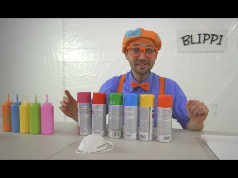 Blippi Painting Giveaway | Learn Colors With Paint
