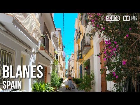 Blanes Town, Costa Brava, Catalonia - 🇪🇸 Spain [4K HDR] Walking Tour