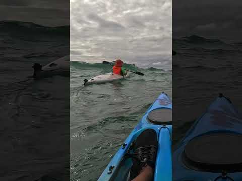 Big wave for Alexandra! #surfski #choppy #gopro #kayaking #newzealand