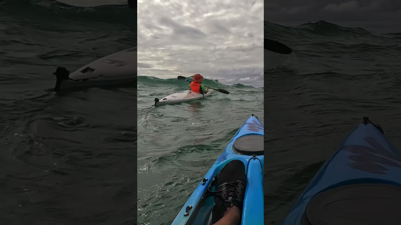 Big wave for Alexandra! #surfski #choppy #gopro #kayaking #newzealand