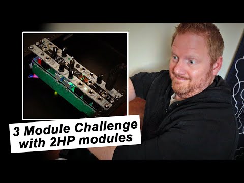 3 Module Challenge with 2HP modules: LFO, Cat, Freez