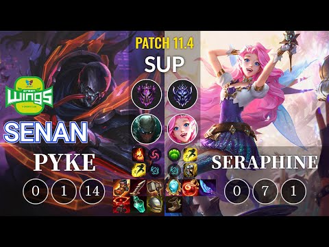 JAG Senan Pyke vs Seraphine Sup - KR Patch 11.4