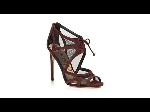 Sam Edelman "Pompei" Suede and Mesh PeepToe Shootie