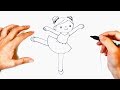 How to draw a Dancing Girl | Dancer Girl Draw Tutorial
