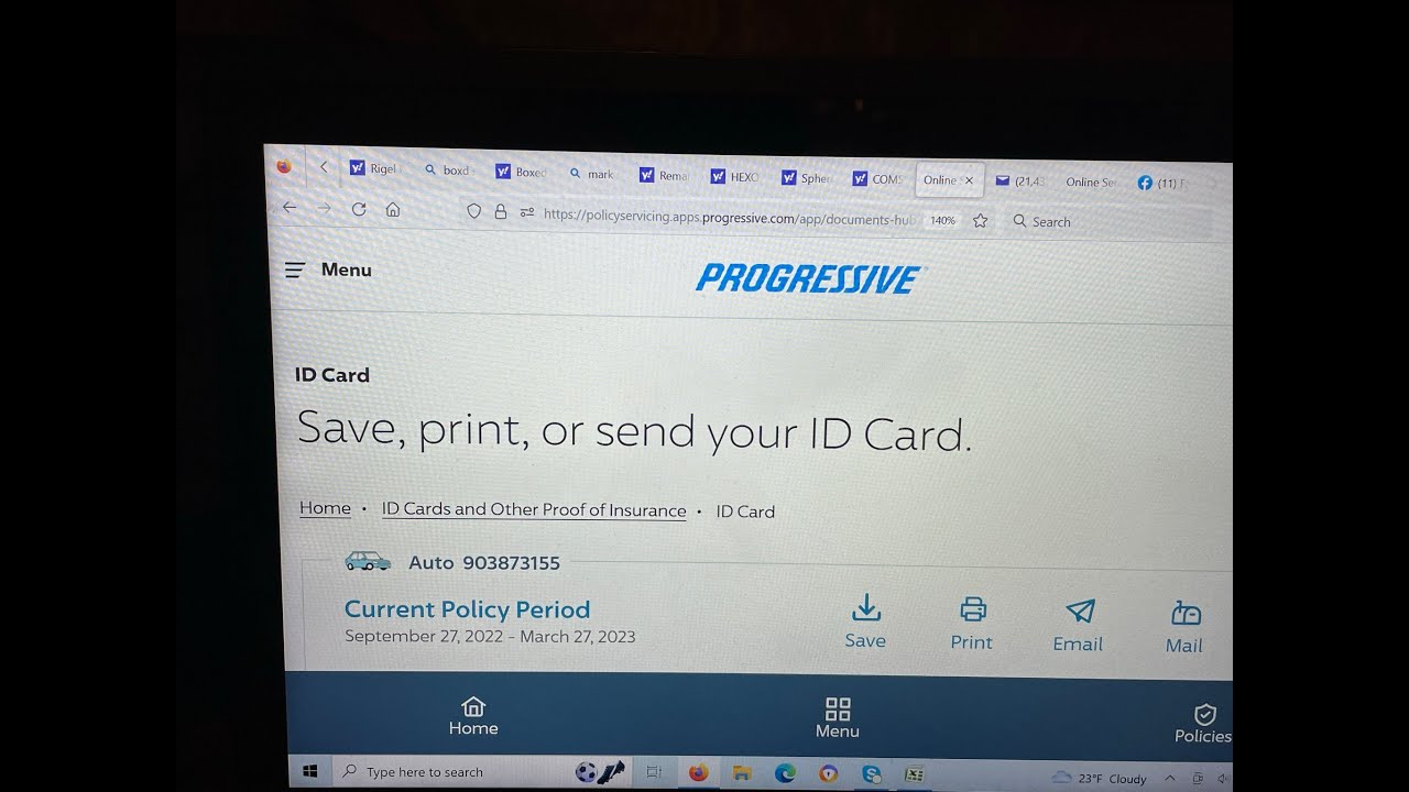 Progressive Insurance how to print ID or proof of insurance cards for all your vehicles.