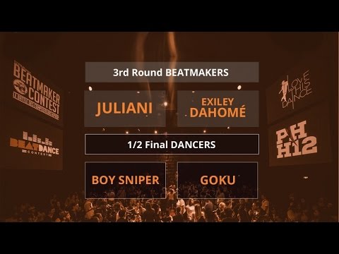 Beatdance Contest 2017 - 1/2 final Battle - (Boy Sniper vs Goku - Juliani vs Exiley Dahomé)