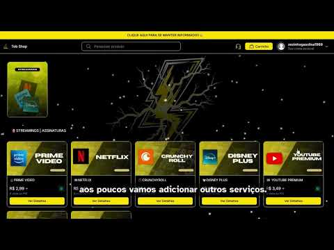 Site de vendas de contas streaming!!