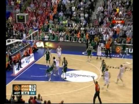 Siskauskas misses the last 3-pointer for winning the 2009 Euroleague basketball Final