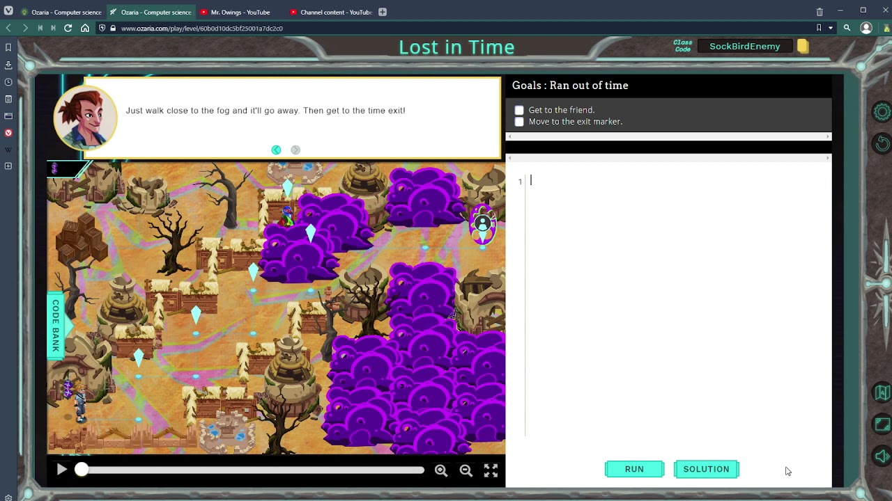 Ozaria - Javascript - Chapter 3 - Module 4 - Lost In Time
