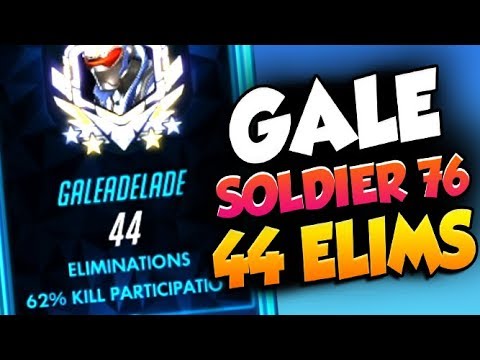 44 ELIMS - GALE DOMINATING AS SOLDIER 76! [ OVERWATCH SEASON 19 TOP 500 ]