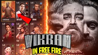VIKRAM Version in Free Fire || Kamal Hassan Character in Garena Free Fire