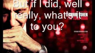 leonard Cohen Hallelujah + lyrics