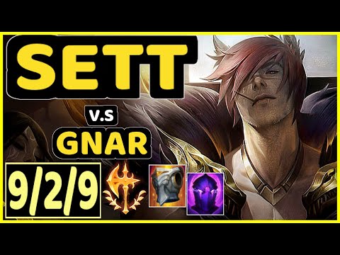 MAGIFELIX (SETT) vs GNAR - 9/2/9 KDA TOP CHALLENGER GAMEPLAY - EUW