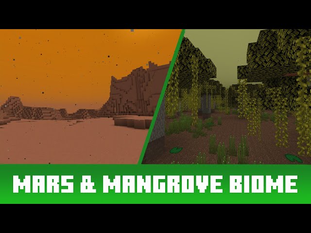 Mars & Mangrove Custom Biomes Minecraft Data Pack