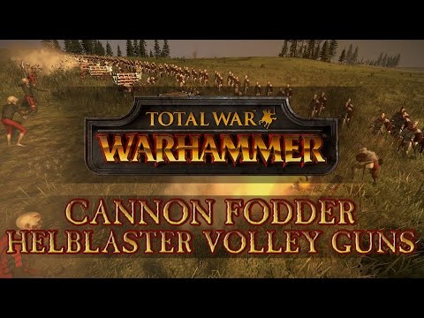 Total War: Warhammer - Cannon Fodder: Zombie Horde vs Helblaster Volley Guns!
