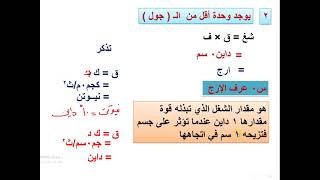 وحدة قياس الشغل بالتظام الدولي
