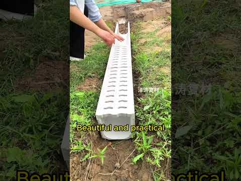 The drainage ditch installation is fast and beautiful