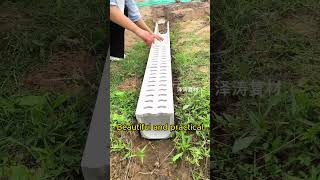 The drainage ditch installation is fast and beautiful