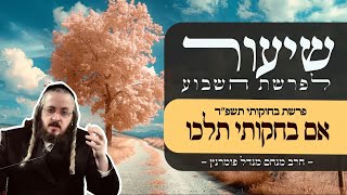 הרב מנחם מנדל פומרנץ | שיעור פרשת בחוקותי תשפ"ד • אם בחקותי תלכו •