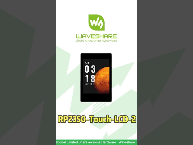 Vídeo relacionado con BAFOVY 2.41 Pulgada Placa de Desarrollo con Pantalla Táctil, Procesador Dual Core Arm Cortex M33 y Hazard3, con Pantalla Táctil Capacitiva HD Resolución 450x600