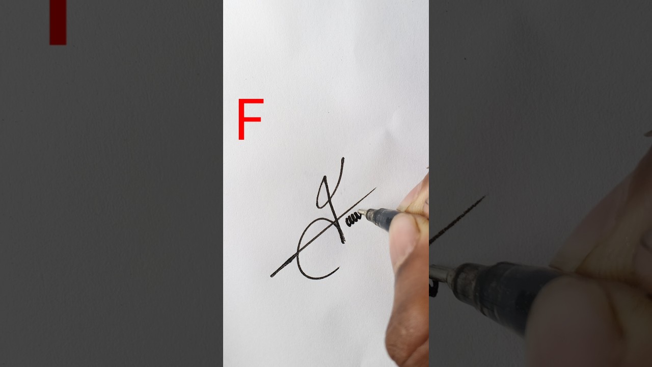 Simple F signature style #handwriting #howto #stylishsignature