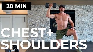PUSH DAY WORKOUT | 20 Min Chest & Shoulder Dumbbell Workout