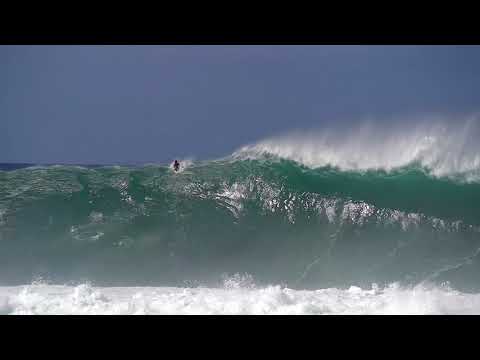 A Giant wave at Waimea Bay. January 16th, 2021