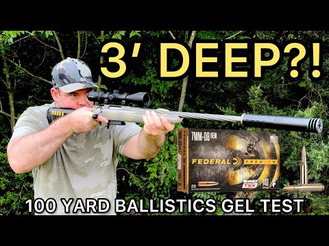 7mm-08 BONE BREAKER! Federal 140gr Barnes TSX Hunting Ammo Test