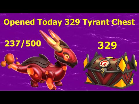 Opened Today 329 Tyrant Chest-Dragon Mania Legends | 23/500 Magma Lepus | DML
