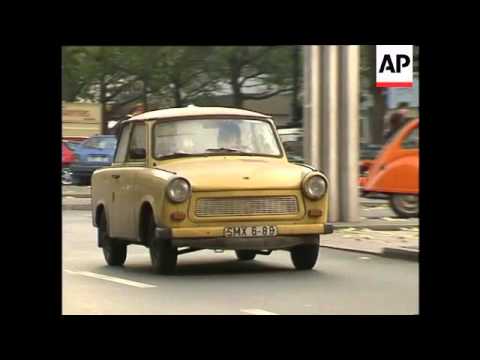 Berlin Trabis Cars on road