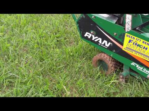 Using a Ryan by Jacobsen 18" sod cutter in Hanover Pa - Ryan's Landscaping 717-632-4074