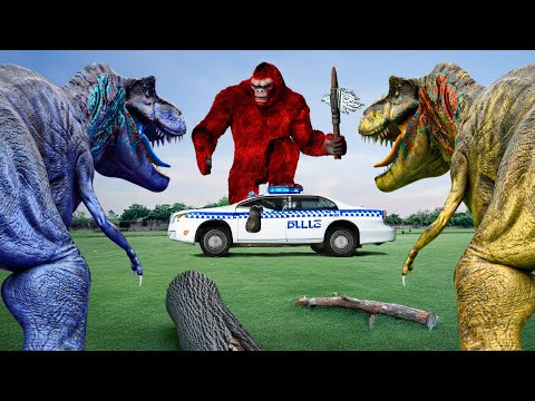 Most Dramatic T-rex VS King Kong | Trex attack | Jurassic Park | Jurassic World Dinosaur Fan Movie