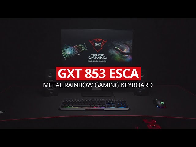 Trust GXT 853 Esca Metal Rainbow Gaming Keyboard video