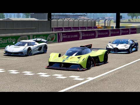 Koenigsegg Jesko vs Aston Martin Valkyrie AMR Pro vs Bugatti Divo - Le Mans
