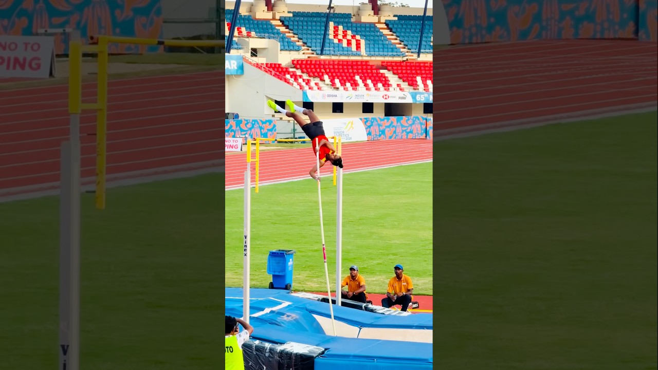 Women pole vault 65th National inter 2026 #speed #athletics #india #army #jump