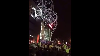 man united v saint etienne 16/2/17 away fans just before kick off