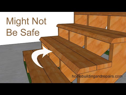 Stair Building Codes For Shaping Tread or Step Nosing - Examples For Construction Education