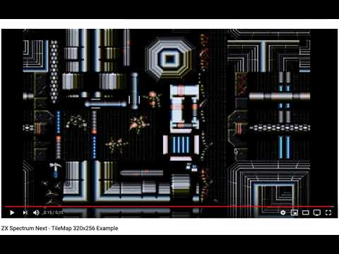 ZEsarUX emulator - running ZX Spectrum Next Tilemap demo and comparing with real board