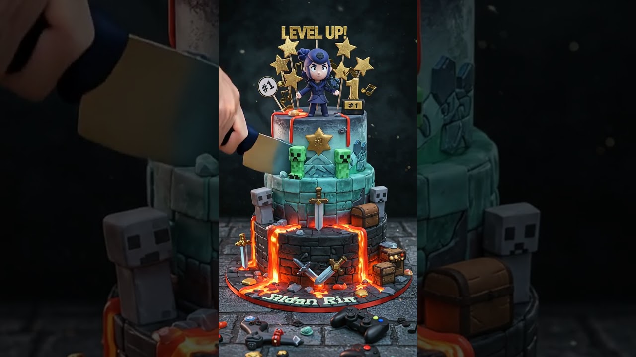EPIC Gamer Birthday Cake Featuring Elden Ring + Brawl Stars! 🎮✨  Ultimate Fondant Creation 2025